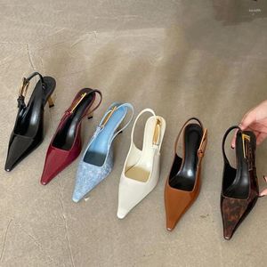 Sandales d'été à talons hauts pour femmes, tête Bao Hollarly, pointues, chaussures simples polyvalentes