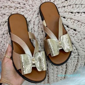 Sandalen Zomer Vrouwen Slippers Schattige Butterfly-Knot Flip Flops Casual Dame Outdoor Slides Flats Plus Size Vrouwelijke Schoenen XZ2