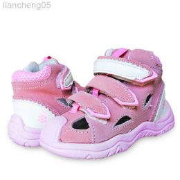Sandales Super qualité été 1 paire en cuir véritable enfants dos dur chaussures orthopédiques enfants soutien de la voûte plantaire sandales Gir/garçon bébé sandales W0327