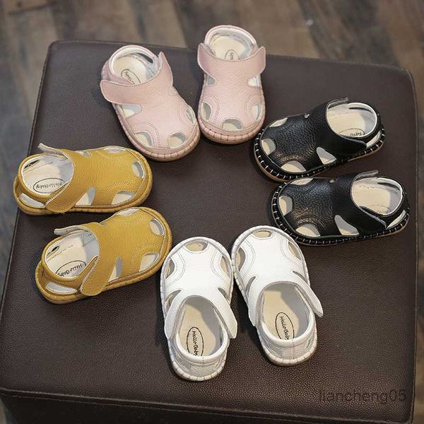 Sandales Super doux en cuir véritable bébé sandales respirant en cuir véritable chaussures bébé bébé plage sandales enfant en bas âge premier marcheur enfants