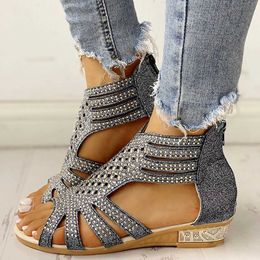 Sandales les plus populaires femmes romaines été mère talons hauts compensés Sandalet Sandalen Damen Zapatos jer 2024 H240328GPJH