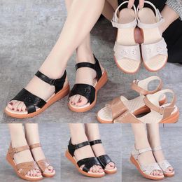 Sandalen mit dicken Sohlen für Damen, einfach, dünn, Sommerkleidung, modisch, doppelt, für Damen