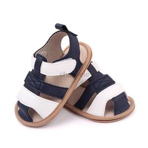 Sandales Enfant en bas âge garçons filles sandales réglables respirant extérieur contraste couleur anti-dérapant semelle souple magnétique infantile premiers marcheurs chaussures 240329