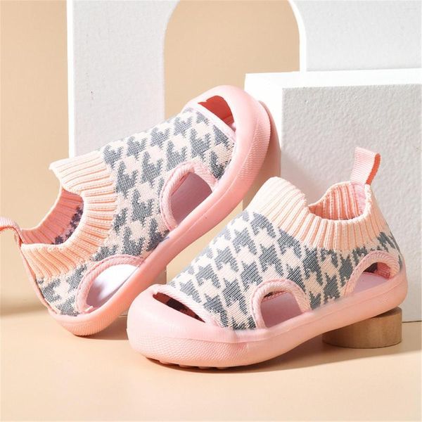 Sandalias Niños Niños Niñas Zapatillas Flyweaving Malla Zapatos Transpirables Tamaño 6 Ancho Para Bebé 12-18 Meses