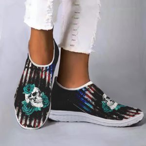 Sandalen Trendy Vlag Print Zwart Graffiti Ontwerp Bloem Schedel Lichtgewicht Outdoor Zomer Schoenen Casual Sneakers Flats 230712