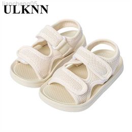 Sandalen ulnn kinderschoenen jongens mode ademende baby sandalen zomer 2021 nieuwe witte koele slippers sandalen 14-23 W0217