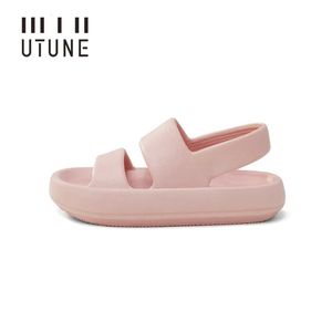 Sandalias Utune Women Summer Platform Beach Beach fuera de Eva Slides Slipers Men Suaves suaves Sombridas no deslizantes Indoor más Siz