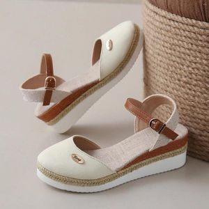 Sandals Chaussures à eau Madies Casual Side Buckle Sloge Bottom Roman Summer Fashion Foftand Fomen Taille 11