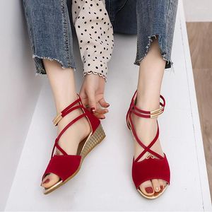 Sandalias cuñas Roma mujeres vestido zapatos 2024 verano playa zapatillas diseñador caminar chanclas casual zip mujer zapatos diapositivas