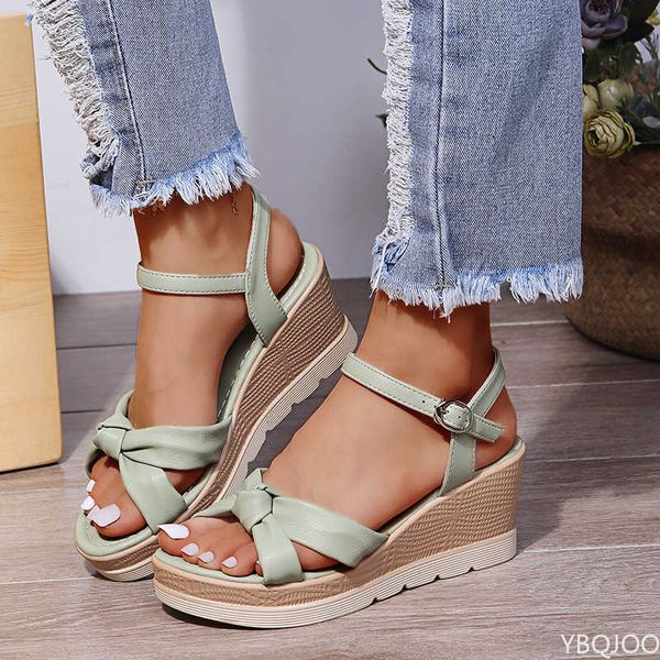 Sandales Cenaires Sandales pour femmes Summer Bowlied Peep Toe Chaussures Retro Ankle Bouton STRAP ROME MODERNES PLAPIE FEMME SANDALIAS Z0325