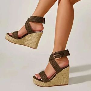 Sandales coins sangle femme mode pour chaussures solides boucle décontractée dames dames romaines 44d