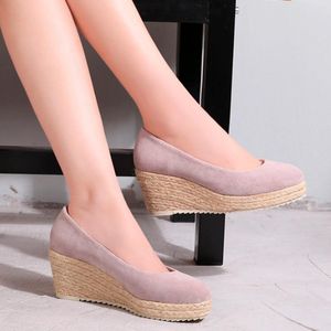 Sandales coins femme printemps d'été Espadrilles Femmes Locs à slip décontractés Chaussures à talons Comfort Foot Warmes peu profondes Zapatos Mujer