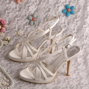 Sandalen Wedopus High Heel bruiloft Witte schoenen voor vrouwen zomer met platform