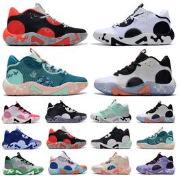 Sandalen Met Doos Paul George PG 6 Basketbalschoenen Heren Sneaker Fluoro All Star Wit Zwart Mintblauw Paisley Bred Infrarood Mistgrijs Geschilderd PG6 Heren Trainers Spor