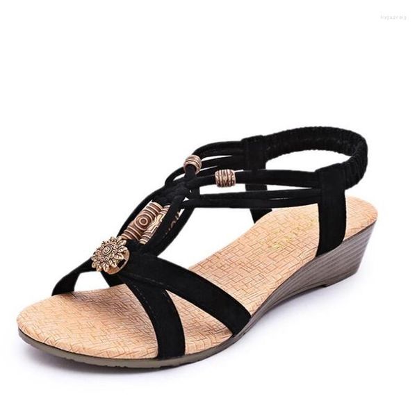 Sandalias Mujer Mujer Casual Peep-toe Flat Hebilla Zapatos Roman Summer Sommer Schuhe Damen Sandalias Mujer