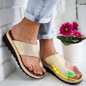 Sandalen Dames Casual Slippers Zomerschoenen Vrouw Wiggen Platform Hakken Sandalias Mujer Grote teen Voetcorrectie