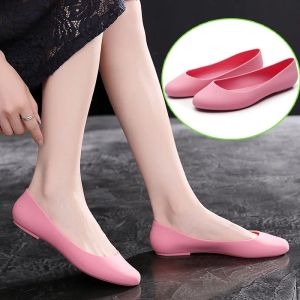 Sandalen Women Fashion Jelly Sandalen, PVC Zomerschoenen, zachte Galosh, slip aan, antiskid, waterdicht, Korea -stijl, roze, abrikoos, zwart, dropshipping