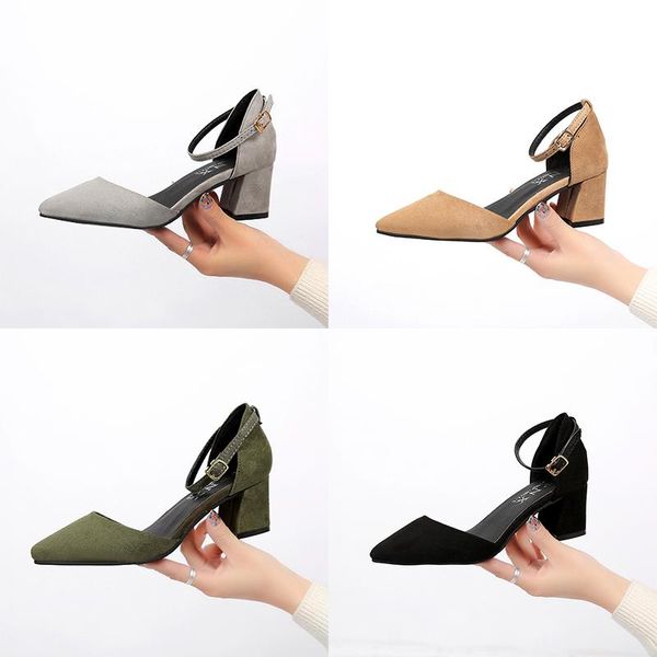 Sandalias Fashion Fashion Heels Low Shoam Suman Woman Casual Block Heel Middle Hollow Carrera Bombas Square