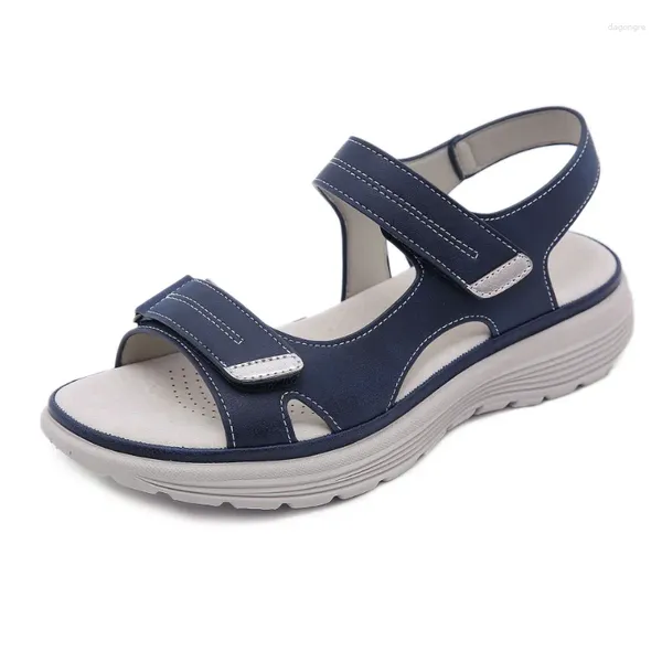 Sandalias Mujer Moda Deportes Cuña 2024 Zapatos de verano Plataforma ligera con punta abierta Playa Tallas grandes 42 Sandalias Mujer