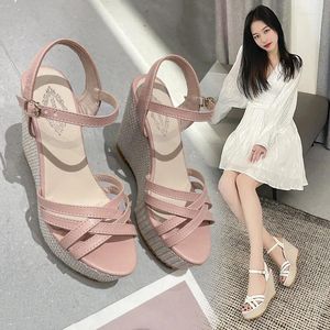 Sandalen dames hakken platform hoog casual elegante damesschoenen ontwerper dameswedges comfortabel Espadrilles Low