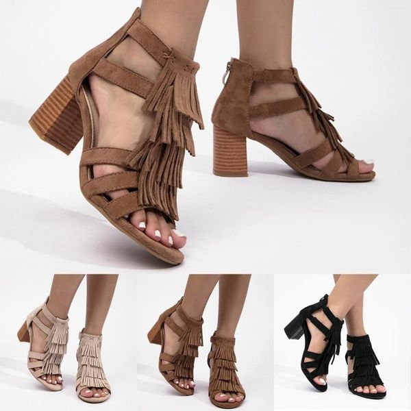 Sandales femmes haute couture Design talon daim cuir talons chaussures pour cirque
