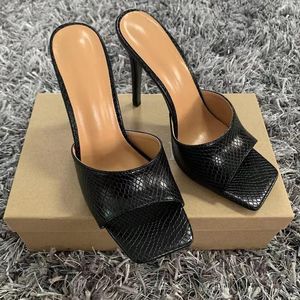 Sandales Femmes High High Heel Mesdames Stiletto Square Toe Pu Femme Open Chaussons Sexy Sumern Mode 2022