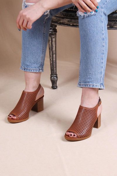 Sandales Femme Marron Chaussures À Talons Hauts