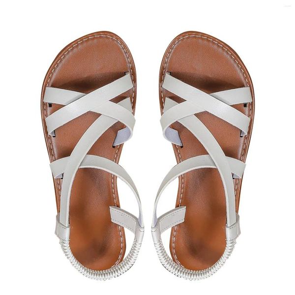 Sandals Sandalias pour femmes orteils ouverts One Ligle Summer Summer Outdoor Casual et Soft Lighthweight Non-Slip Walking Shoe