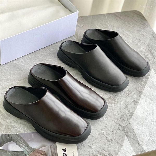 Sandales chaussures pour femmes mode R0W marque solide Design minimaliste sans lacet plat de haute qualité en cuir dame décontracté baskets souples