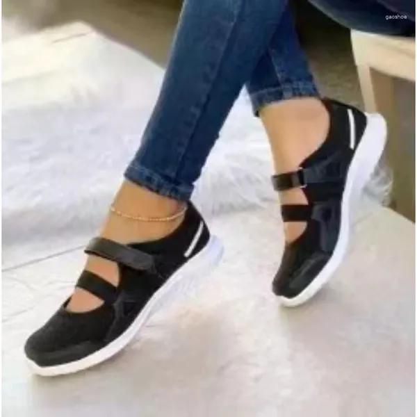 Sandalias Zapatillas de deporte para mujer Sin cordones Zapatos de mujer elegantes con plataforma de tacones bajos para mujer Mery Jane Flat 2024