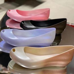 Sandals Sandon Spring Single Shoes Style PVC Fashion Jelly Fish Mouth Sallet Cover Foot Slip-On Couleur solide SM222