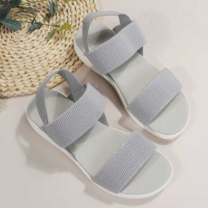 Sandalen Wedge Wedge Heel Platform Cozy Sandals Ladies Outdoor Beach Sandalen Elastische band Designer schoenen Sandalen Dames Zomer Nieuw 2022 J0422