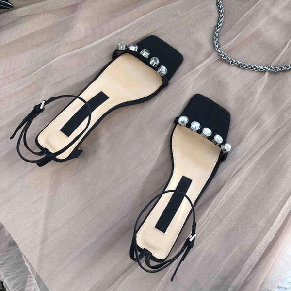 Sandales femmes chaussures à talons aiguilles femme sandale nouveau design talons hauts marque 2022 été pantoufles noir tongs pantoufles 220505