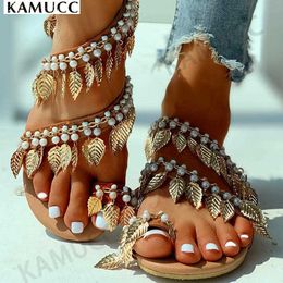 Sandales femmes été cristal sandale femme diamant décontracté femme perles sangles chaussures de plage dames cheville grande taille Y2302