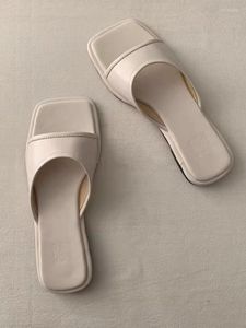 Sandales femmes talons hauts transparents dames pantoufles bout carré extérieur femme diapositives chaussures d'été mode