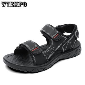 Sandales WTEMPO Vietnamien En Cuir Hommes D'été Casual Chaussures Fond Mou Sport Plage Porter Étudiant Dualuse Pantoufles 230629