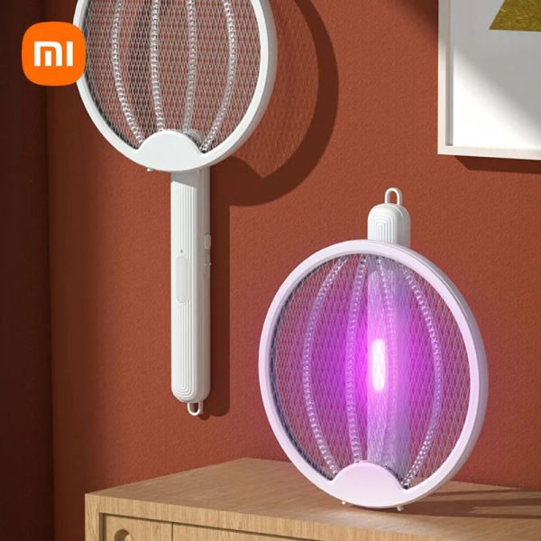 Sandales Xiaomi Mosquito Mosquito Killer Fly Swatter Trap USB Racket Racket Racket Racket avec UV Light Bug Zapper 3000V