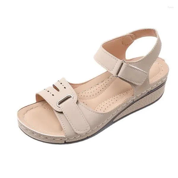 Sandales zapatillas mujer talons femme plate-forme caliers chaussures dames boucle d'été plage non glissée plus taille 36-43 101