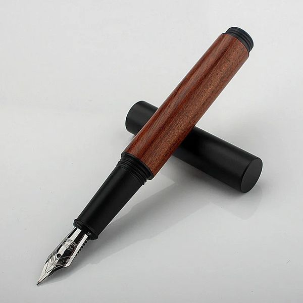Sandalwood Mini Pocket Wood Fountain Pen exquis EXQUIS Smooth Writing Business Signature Highend 038mm 240428