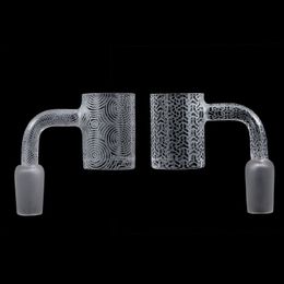 Smoking Sandblasted Quartz Banger Flat Top Smoking 4mm Clear Bottom 25mm OD 10mm 14mm for Water Bongs Glass Pipe Dab Rigs