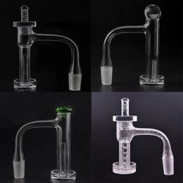 Sandblasted Full Weld Unique Terp Slurper Quartz Banger Sets Accesorios para fumar Nuevo Grabado Soldado completo Grabado Borde biselado Lotus Blender Nail más barato