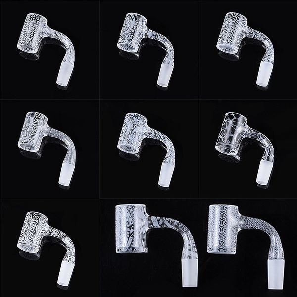 Sandblasted Seamless 10mm 14mm Male Joint Sandblast Nails Dab Rigs Quartz Banger Accesorios para fumar 2.5mm Grueso Borde biselado Cuarzo Bangers Nail 45 90 Grados