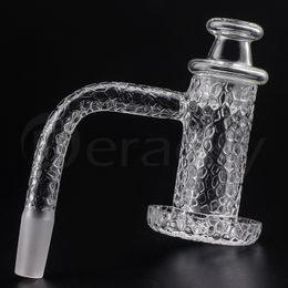 Fumar con chorro de arena 20 mmOD Borde biselado Cuarzo Banger Nails Charmer kit Patrón de talla con tapa 1pc perla para vidrio Agua Bongs Dab Rigs