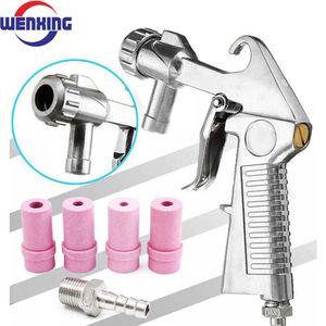 Sandblaster Feed Blast Spray Gun Sandblasting Gun Outil abrasif Buses en céramique Conseils Kit Outils pneumatiques 210719