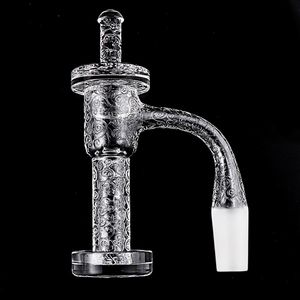 Sablage complet soudure bord biseauté fumée Terp Slurper Quartz Banger clous avec capuchon et costume de pilier pour bangs en verre