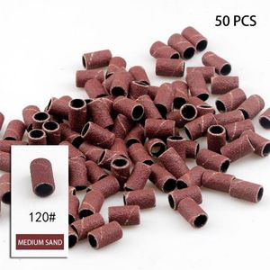 Sanders 50 Stuks Nagelvijl Drum Schuren Kit 80 #120 #180 # Boren Schuurmiddelen Dremel accessoires Schuurpapier Schacht Rotary Gereedschap 2689