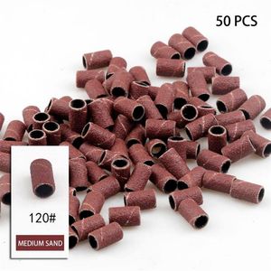 Sanders 50 Stuks Nagelvijl Drum Schuren Kit 80 #120 #180 # Boren Schuurmiddelen Dremel accessoires Schuurpapier Schacht Rotary Gereedschap 2374