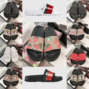 Sandalias para mujer Zapatilla de diseñador Sandalias para hombre Suela de goma plana Chanclas Verde Rojo Blanco Web Diapositivas para mujer para hombres Sandalias de fondo de engranaje grueso hueco con caja 2023