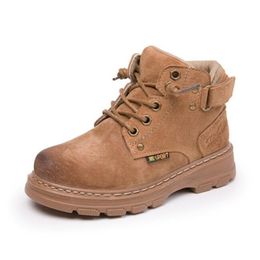 SandQ Baby Jongens Enkellaarzen Lederen Schoenen Winter Schoenen voor Kinderen Chaussure Zapato Kinderen Meisjes Boot Warm 211227