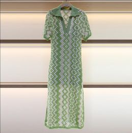 Robe chemise Sandro Fit à volants contrastés, coupe trapèze, mini robe à connexion fourchue pour femme